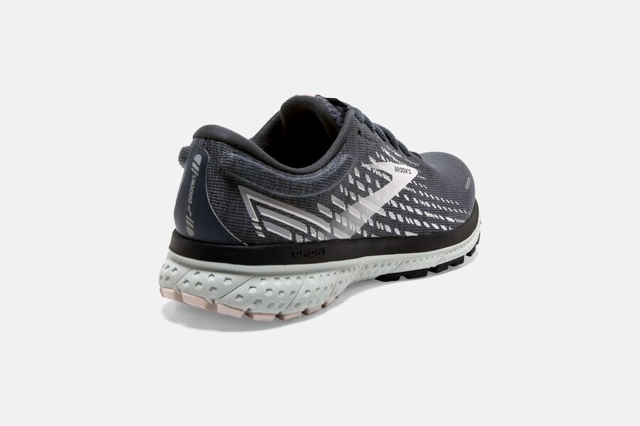 Brooks Ghost 13 Road Running Shoes Womens Black/Silver 954218-TYK